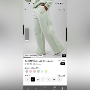 Comfrt Mint Straight Leg Sweatpants